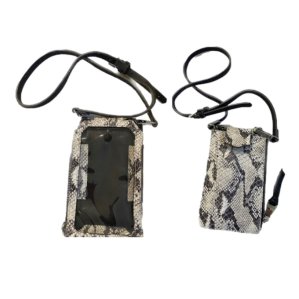 Aimee KESTENBERG OUT OF OFFICE PHONE VANILLA SNAKE CROSSBODY RFID CARRIER VGC